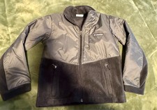 Columbia Black Gray logo Full Zip Jacket size 6/7