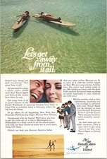 United Airlines Vintage 1960s Print Ad Travel Vacation Advertising