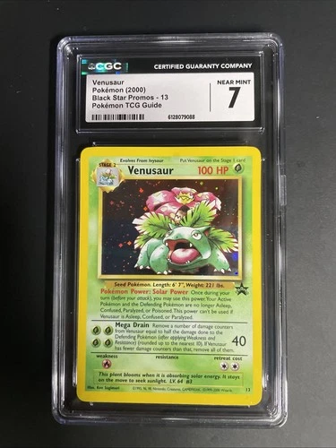 Venusaur 2000 - Black Star Promo 13 Holo - CGC 7 NEAR MINT