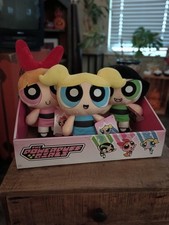 Jazwares 2025 Powerpuff Girls 8 Inch Plush Cartoon Network Set With Display Box