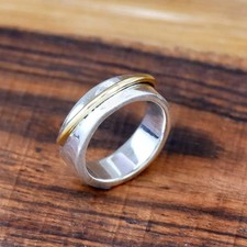 Wedding Band Ring, 925 Sterling Silver Ring, Minimalist Ring, Thumb Ring, Stack