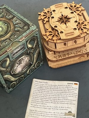 IDventure ClueBox Davy Jones Locker Escape Room Game 3D Wood Puzzle Box Clue Box