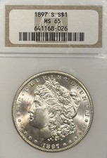 1897-S MORGAN DOLLAR NGC MS65