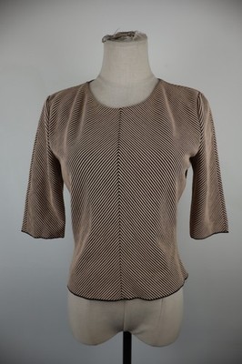 Giorgio Armani Jersey Frau Gr. 42 Casual Vintage T-Shirt Top Baumwolle Italy