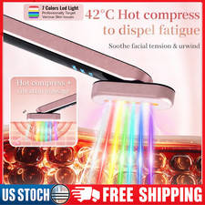7-Color LED Red Light Therapy Facial Wand Heat  Vibration Face  Neck VEVOR