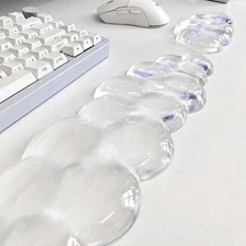 Mouse Pad with Wrist Rest, Soft Cloud Gel 17.3 x 4.33 inches, Clear 