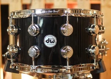 DW 8x14 Collector's Maple Mahogany Gloss Black Snare Drum - SO#1421688