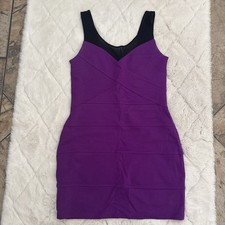 Women’s Size Medium Dress. Express Brand. Purple With Black Neckline.