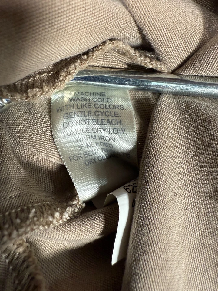 Falda J. Jill Mujer Grande Pequeña Midi Línea A Acampanada Marrón Tostado Informal Elastizada Foto 4 de 4