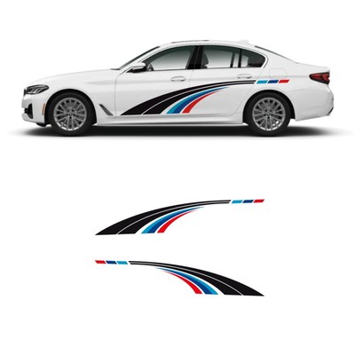 Pegatinas lateral curva tricolor compatible con BMW Serie 5