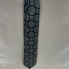 Strawbridge Clothiers Men’s Store Tie England blue Geometric Vintage unique 37
