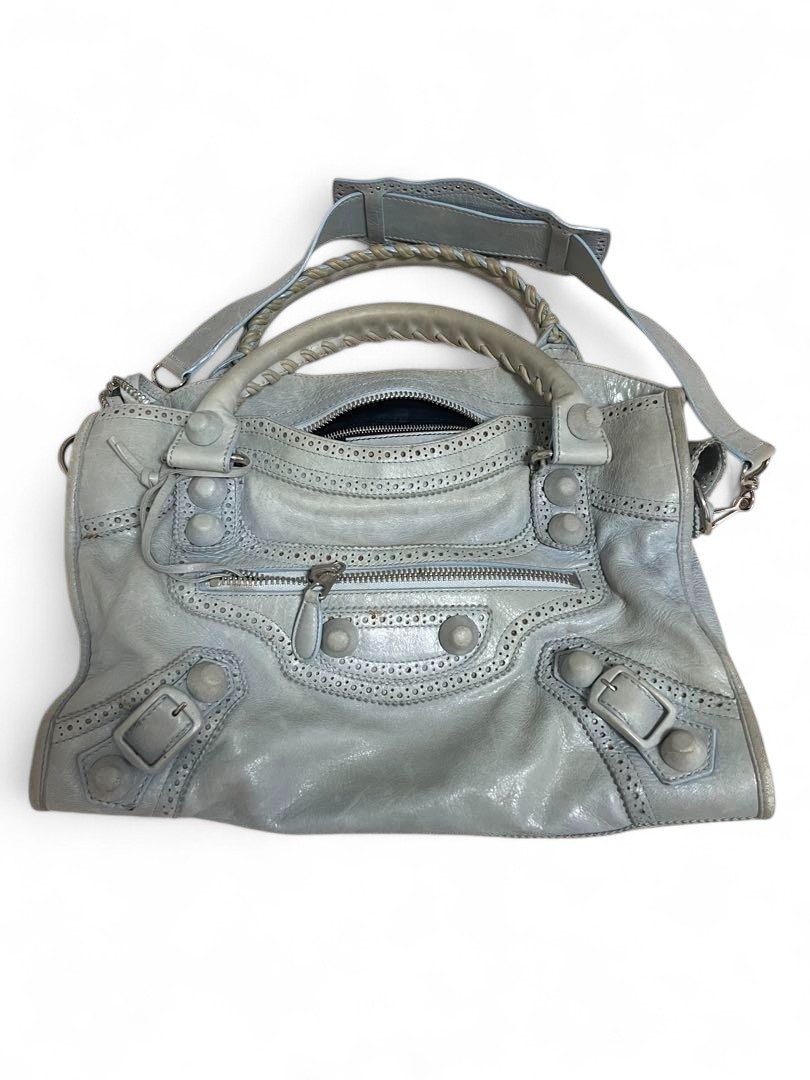 限定 Balenciaga The City Shoulder Bag gray Balenciaga Grey Classic City Small Shoulder Bag ○ Labellov