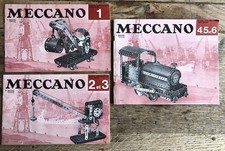 Meccano 3 manuels d'instructions :  Boite 1.  Boites 2 et 3.  Boites 4, 5 et 6.