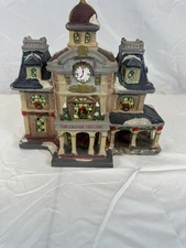 Ceramic Christmas Village Building Called The Grande Theatre 9x9 Inch