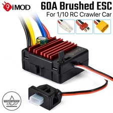 60A Brushed ESC 2-3S BEC 5V/2A for 550 540 Motor 1/10 RC Crawler Car