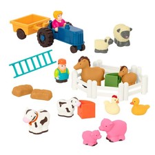 Farm Animal Play Set 25 Animals Fences Farmers Tractor Trailer Toddlers 18m