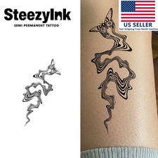 SteezyInk temporary tattoo Rippled Flight last upto 2 weeks 4 x 7 inch