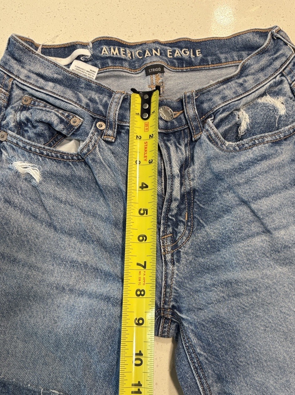 American Eagle Distressed Patchwork Straight Jean… - image 6