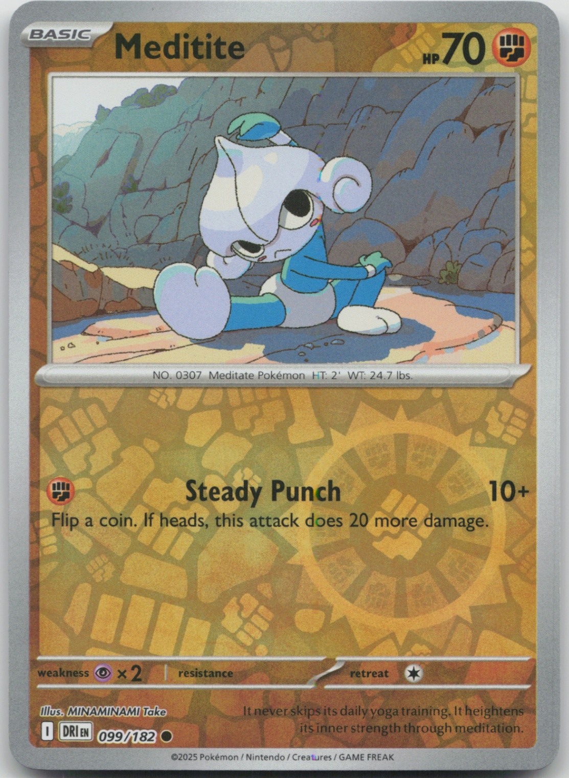 Meditite 099/182 Common SV10: Destined Rivals NM Reverse Holo