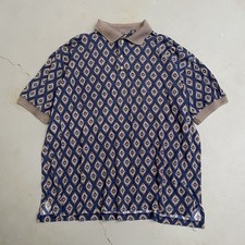 1990s Fizzaro All Over Print Polo Shirt