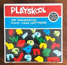 1970 Playskool 36 Magnetic lower case Letters - NEW in sealed box 