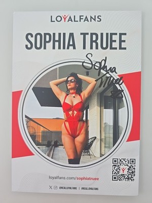 SOPHIA TRUEE XL Autogrammkarte Autograph Signiert Signed Original Erotik