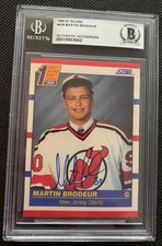 MARTIN BRODEUR signed 1990 SCORE ROOKIE card AUTOGRAPH auto BECKETT BAS Devils