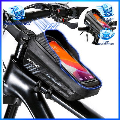 Rahmentasche Fahrrad Wasserdicht mit 3D Sonnenblende und Schnellverschluss für
