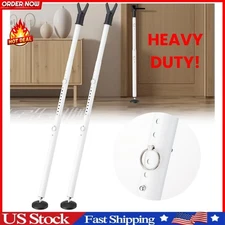 Metal Door Brace Big Jammer Home Security Lock Bar Apartment Safety (2 Pack)