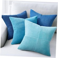 LightBlue Decorative Throw Pillow 18" x 18" Pack of 4 Light Blue