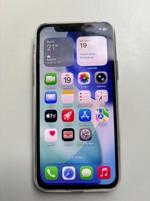 Apple iPhone 11 Pro A2215 - 64GB - Silber (Ohne Simlock) mit Schutzhülle