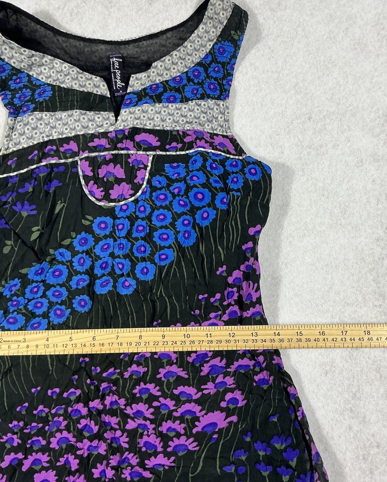 Free People Patchwork Flower Field Shift Dress Si… - image 10