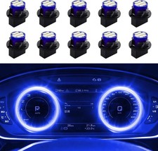 10pcs T10 194 168 Led Dash Instrument Light Bulbs With Twist Lock Color Blue