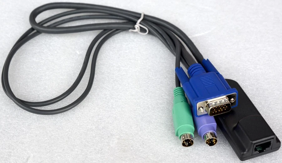 HP KVM KABEL ADAPTER 2x PS/2 + VGA AUF RJ-45 CAT5 FÜR SERVER 262587-B21 M1235 - Bild 4 von 4