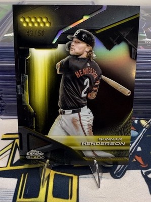 2026 Topps Chrome Black Gunnar Henderson #11 Gold Refractor /50 Orioles