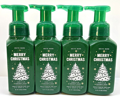 4 Vanilla Snowflake Gentle Foaming Hand  Soap Bath & Body Works 8.75 fl New
