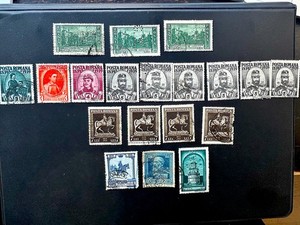 Romania 1939,  Centenary of King Carol I Birth, Nice Lot of  17 Perfins