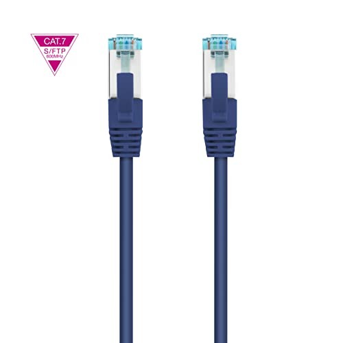 Cat.7 Netzwerkkabel 600MHz LSZH SFTP PIMF AWG26 blau 25cm - Bild 2 von 3