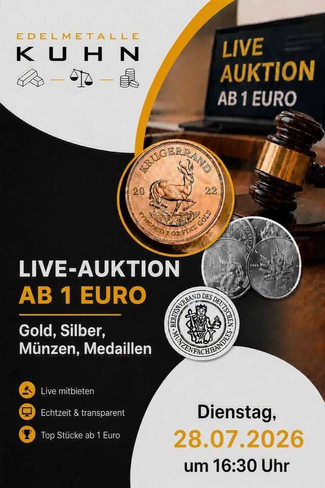 Münzen, Medaillen, Gold & Silber