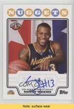 2008-09 Topps Rookie Premiere Certified Auto Sonny Weems #RP-SW Auto READ 2d0