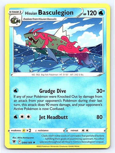 ⭐ Hisuian Basculegion 044/189 Rare Astral Radiance Pokemon Near Mint