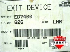 ED7400626L CORBIN RUSSWIN VR DEVICE panic bar LHR NEW NIB ED 7400 626