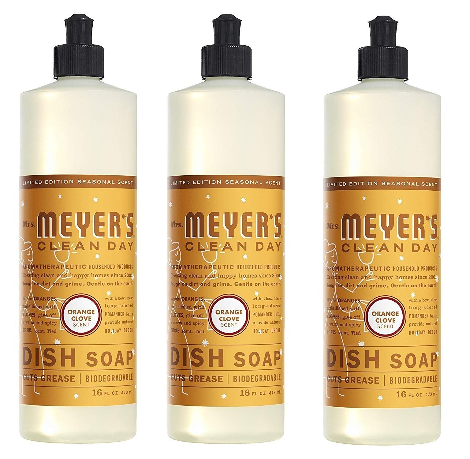 Mrs. Meyer's Clean Day Dishwashing Liquid Dish Soap, Cruelty Free