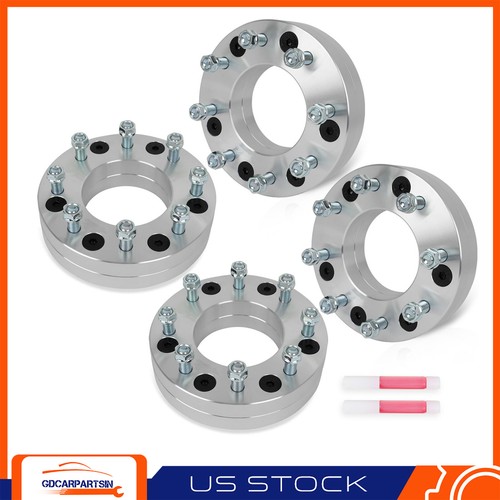 (4) 2" 6x5.5 to 8x6.5 Wheel Adapters 14x1.5 Fits GMC Sierra Chevy