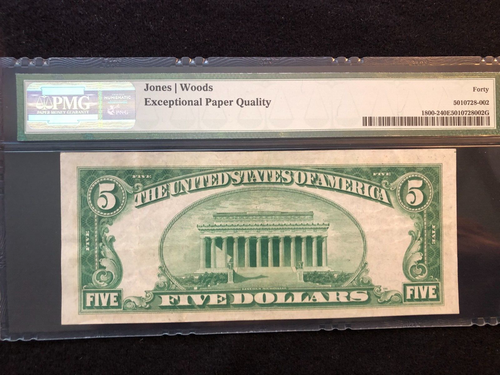 Mount Kisco, New York Series of 1929 $5.00 National Currency Note, PMG 40 - Picture 4 of 7