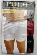 Polo Ralph Lauren Mens 3 Classic Fit Cotton Boxer Briefs Sz Large New In Package