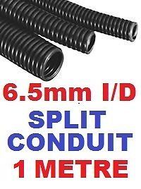 6.5MM SPLIT CONVOLUTED CONDUIT SLEEVE TUBE CABLE WIRE HARNESS 1 METRE 1M.