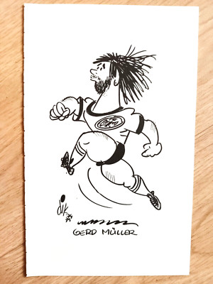 Gerd Muller World Cup '74 Dik Bruynesteyn caricature West-Germany