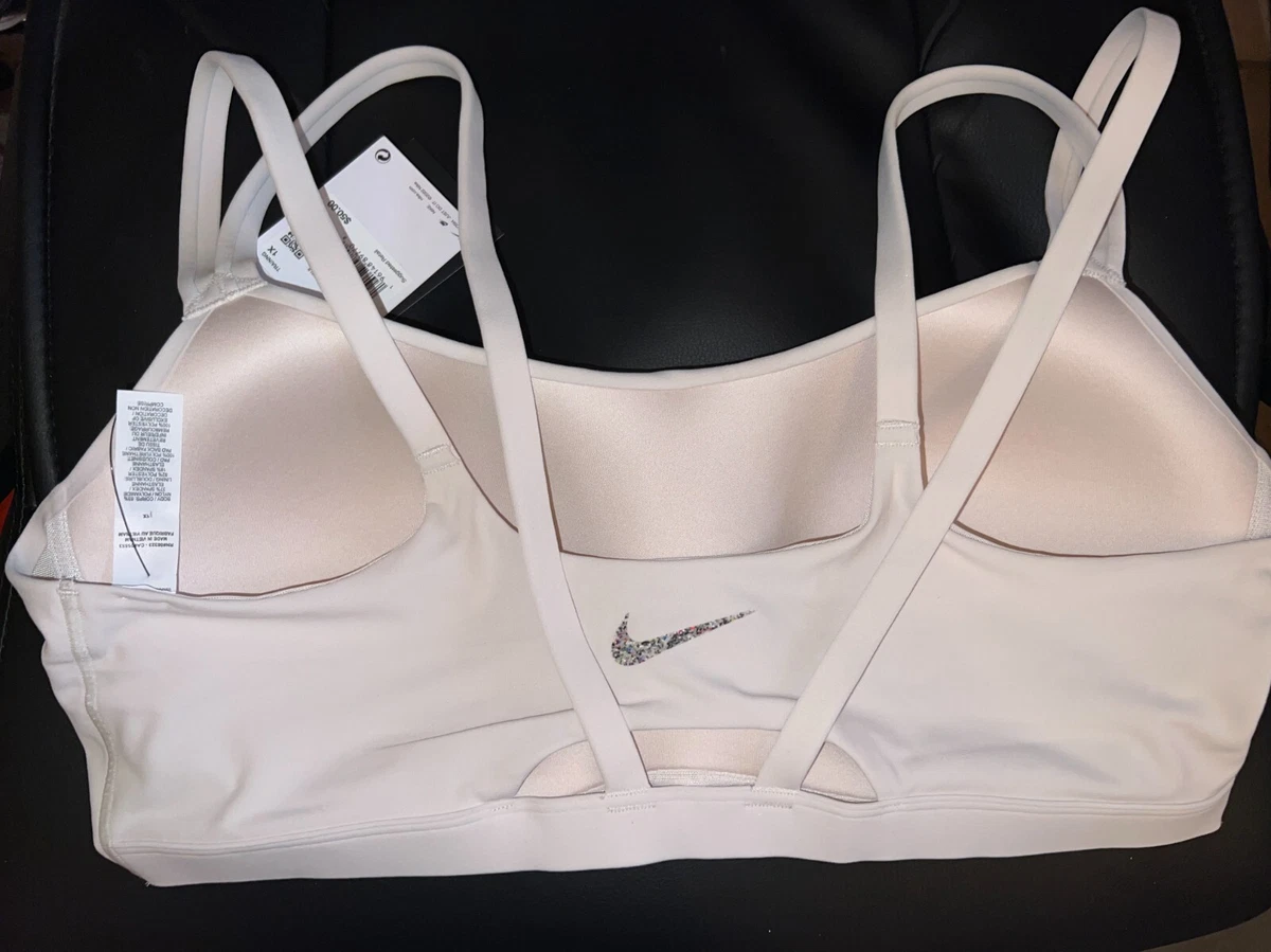 Nike Alate Trace Women's Light-Support Padded Strappy Sports Bra 1X Beige  NWT