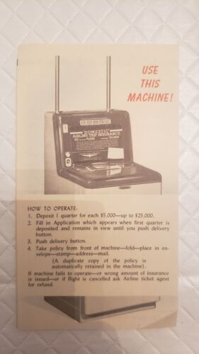 Vintage TWA brochure "Flying Quarters" Flight Insurance, - Picture 2 of 2
